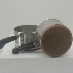 Stainless Steel Saucepan Set with Black Handles
